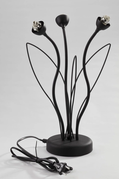 Klasyczna Lampa biurkowa GLORIOSA wys. 46cm 3xG9 14W IP20 | czarny mat