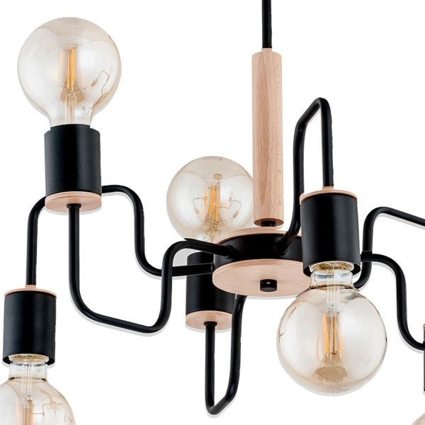 Lampa typu Żyrandol BREK VI drewno 53cm