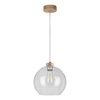 Laguna Wood Lampa Wisząca 1xE27 Max.60W Dąb Olejowany/Transparentny PVC/Transparentny 18720174