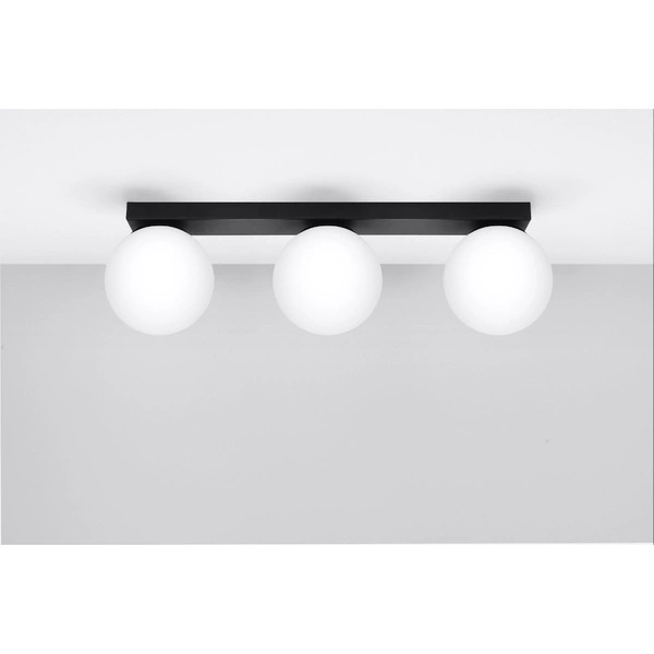 Plafon YOLI 3, czarny z białymi kloszami, 3x40W G9, SL.1153
