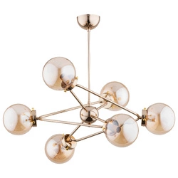 Lampa sufitowa ALFA RESTO ZŁOTA 6xE14 63cm | 63069