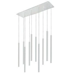 Lampa nad wyspę stół LASER WHITE X biała 8922