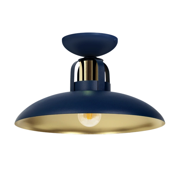 Lampa sufitowa FELIX NAVY BLUE/GOLD 1xE27