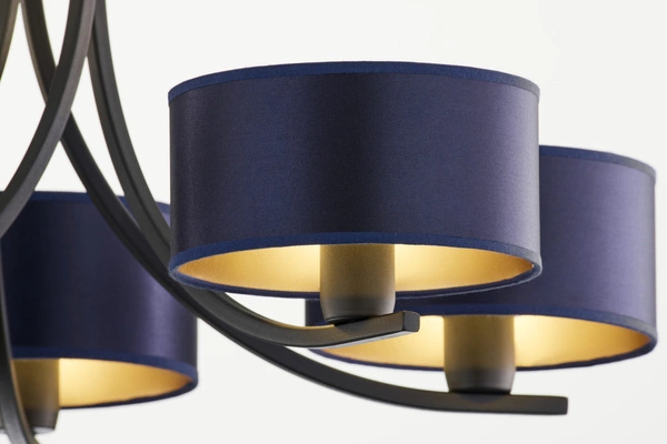 Klasyczny Żyrandol ARTHUR wys. 71cm 5xE27 15W IP20 | czarny