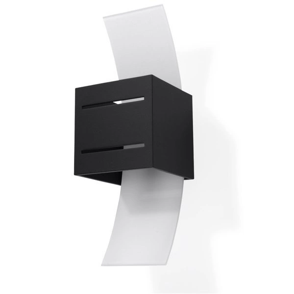 Kinkiet Sollux LORETO Aluminium, Czarny, Szkło, G9 12W LED,  SL.0201
