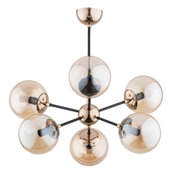 Lampa sufitowa ALFA SANDY CZARNO-ZŁOTA 6xE14 63cm | 63075