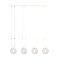 Lampa wisząca Emibig GLAM 4 Biały/TRANSPARENT 1116/4