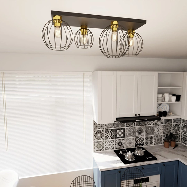 Lampa sufitowa Emibig NEST 4 BL GOLD 1370/4