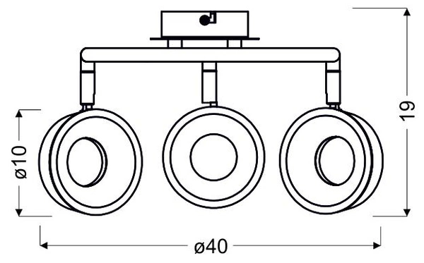 Lampa sufitowa ISLA spirala 3x4W LED chrom, barwa ciepła 3000K 98-61737