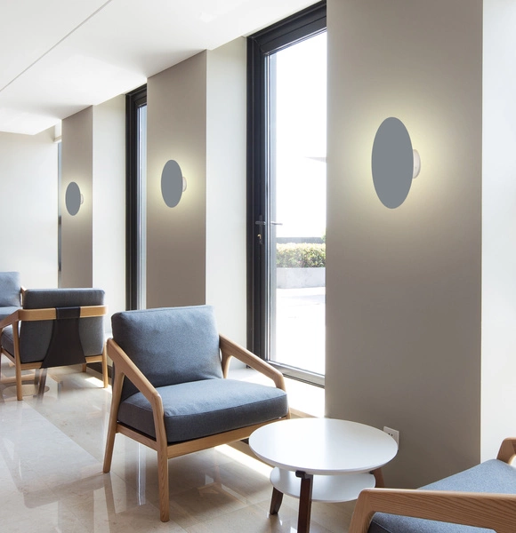 Kinkiet HOLAR LEDEA, 50433248, 15 cm, szary, 6W LED, barwa neutralna 4000K