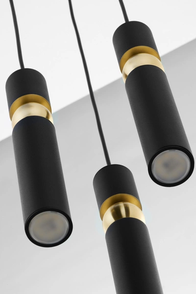 Nowoczesna Lampa wisząca ALAS wys. 35-136cm 3xG10 14W IP20 | Złoty