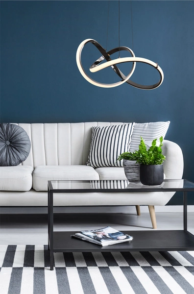 MD9717-1-3BCD INDIGO LAMPA WISZĄCA CZARNY CHROM/BLACK CHROME