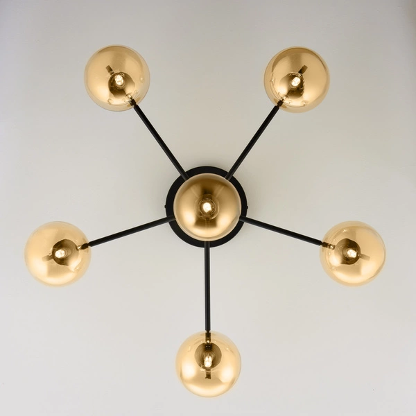 Nowoczesna Lampa sufitowa FIGARO wys. 34cm 6xG9 14W IP20 | Złoty