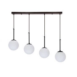 Lampa wisząca POMPEI, 34-09630, czarna z białymi kloszami, 4x40W E27