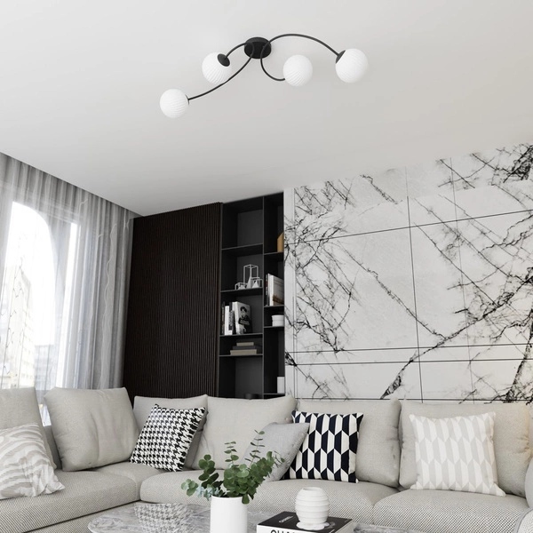 Lampa sufitowa Emibig VIBRA 4 BL OPAL 1398/4