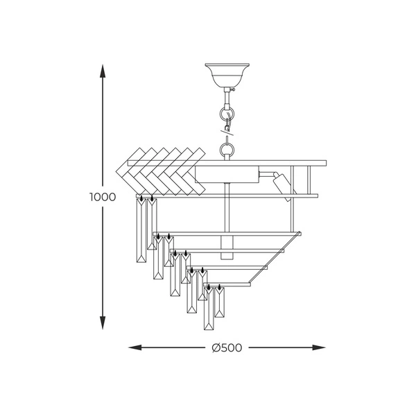 23910/9 LYON LAMPA WISZĄCA ZŁOTA/GOLD