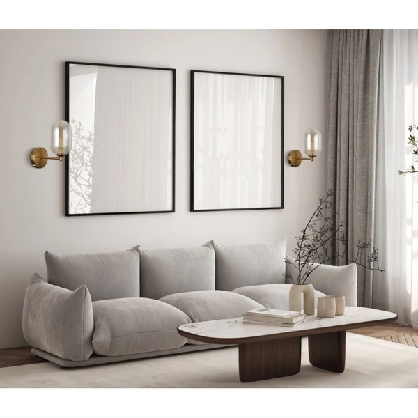 Kinkiet Perano wys. 23cm G9 | brąz antyczny/ bursztynowy