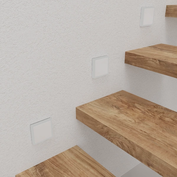 Oczko schodowe kwadrat EVO WHITE Ciepły 3000K