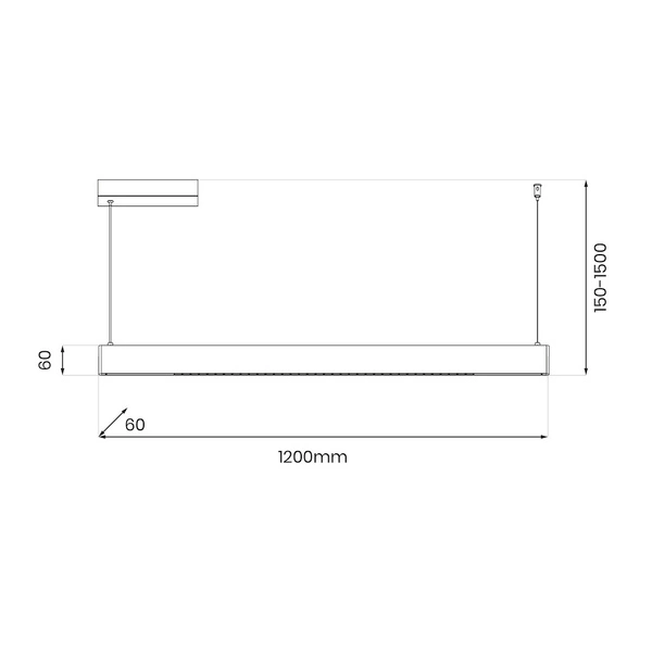 Lampa wisząca LINEA Gold 36W LED 3000K-4000K-5700K