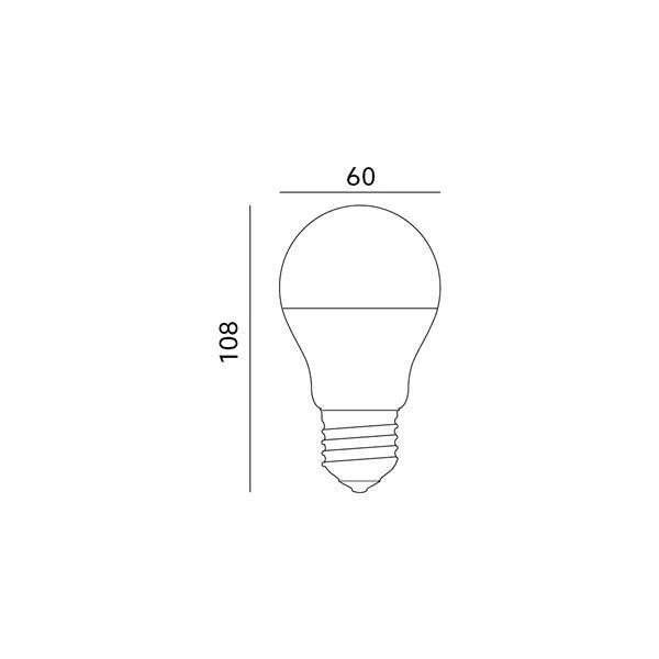 Żarówka LED E27 GS 10W barwa ZIMNOBIAŁA LED2B