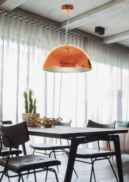 Nowoczesna lampa wisząca AMALFI 40 cm 31-26392 miedziana 1x60W E27