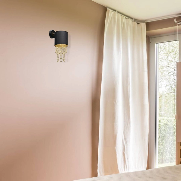 Nowoczesny kinkiet ALMERIA BLACK/GOLD 1xE27 MLP6438