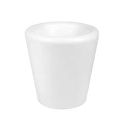 Nowoczesna donica LED z pilotem! śred.38 cm. IP44 | Biała