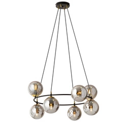Lampa wisząca Emibig AZURA 8 BL GRAFIT 1294/8