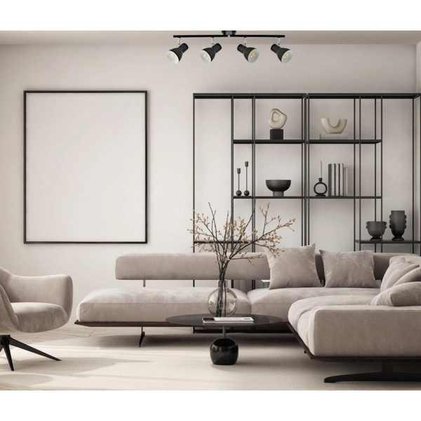 Lampa sufitowa reflektor RIADO 60cm 4xE14 | czarny