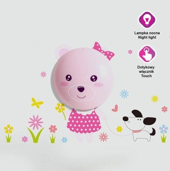 Lampa nocna dziecięca Niedźwiedź BEAR 3xAAA