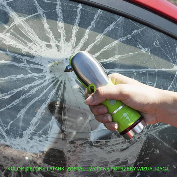 Wielofunkcyjna latarka LED z opcją zoom i multi narzędziami 3x AAA | aluminium