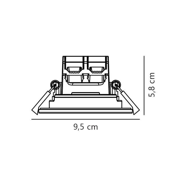 Oprawa wpuszczana ALEC LED 3000K Biała ciepła Plastik | Biały