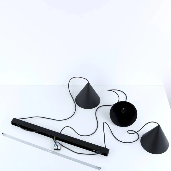 CONO BLACK LAMPA WISZĄCA 3 S LISTWA 10068