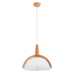 Lampa wisząca ALFA KLAN DREWNIANA 1xE27 44cm | 61348