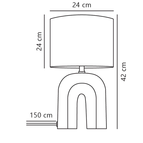 Lampa stołowa HAZE E27 Ceramika | Beżowy