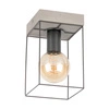 Betonowa lampa sufitowa Gretter 1xE27 Max.60W Szary beton/Czarny metal 919408136