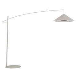 Lampa podłogowa POISE silk gray A E27 wys.240cm dług.260cm przewód 270cm włącznik | 11686