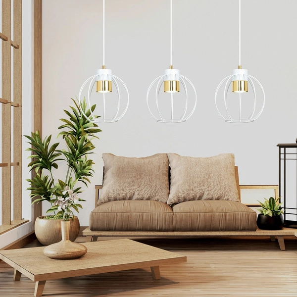 Lampa wisząca Emibig AJAX 3 Biały/GOLD 1224/3