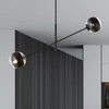 Lampa sufitowa Emibig LINEAR 2 Czarny/STRIPE 1168/2