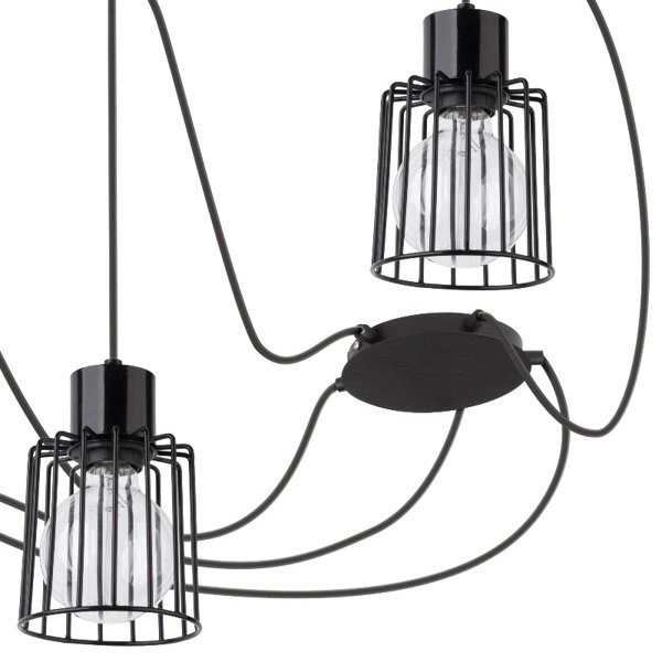 Lampa wisząca podwieszana LUTO KWADRAT V czarna