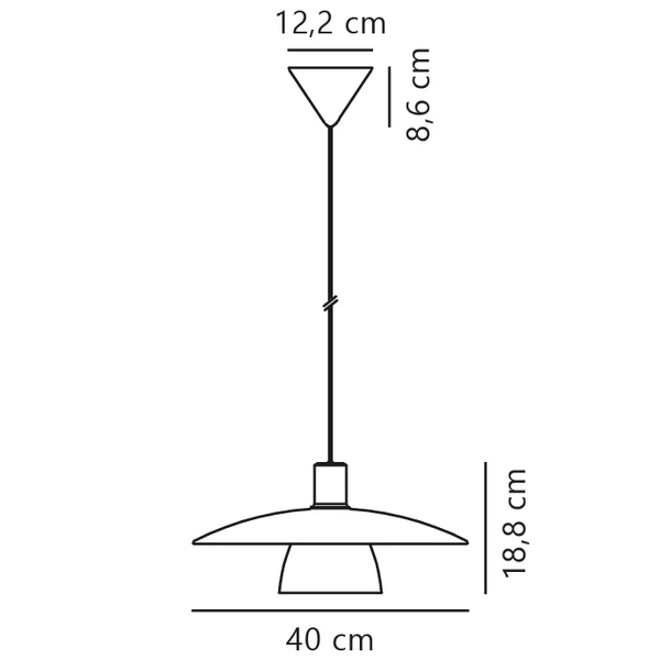 Lampa wisząca VERONA E27 40W Szkło | Czarny