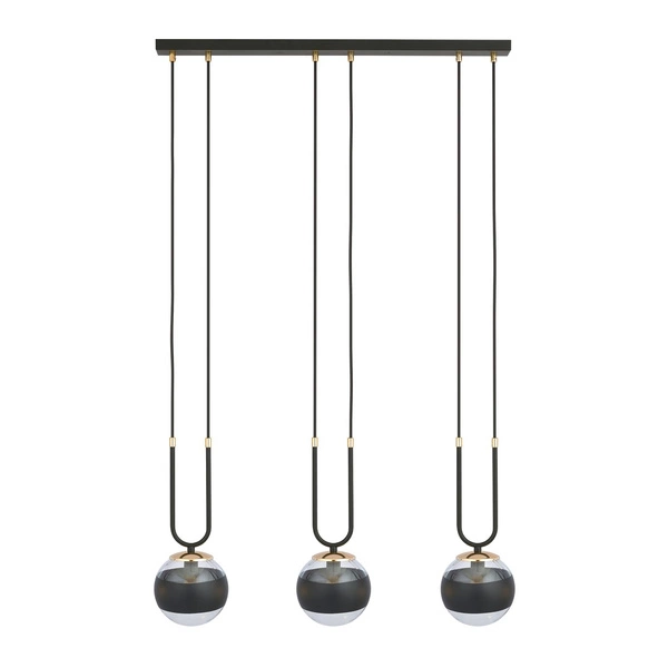Lampa wisząca Emibig GLAM 3 Czarny/STRIPE 1113/3