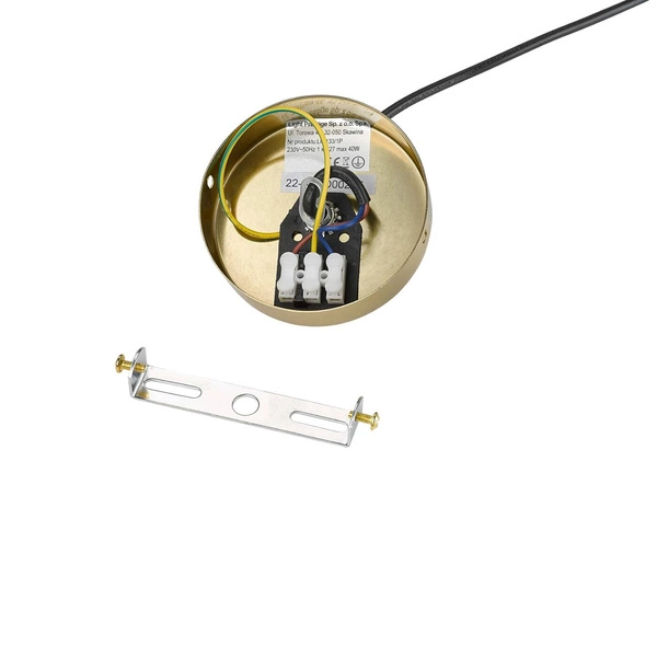 Lampa wisząca Arette 1, złoty/transparentny, 1x40W E27