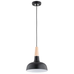 Lampa wisząca ALFA GOXA CZARNA 1xE27 23cm | 61316