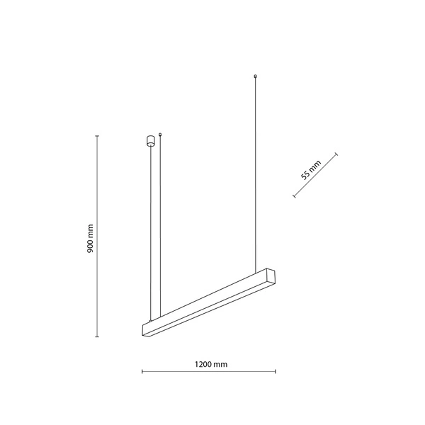 LUXE BLACK CCT LAMPA WISZĄCA