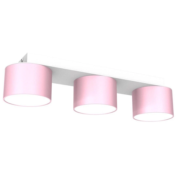 Lampa sufitowa listwa DIXIE PINK 3x GX53 szer. 34cm | różowy