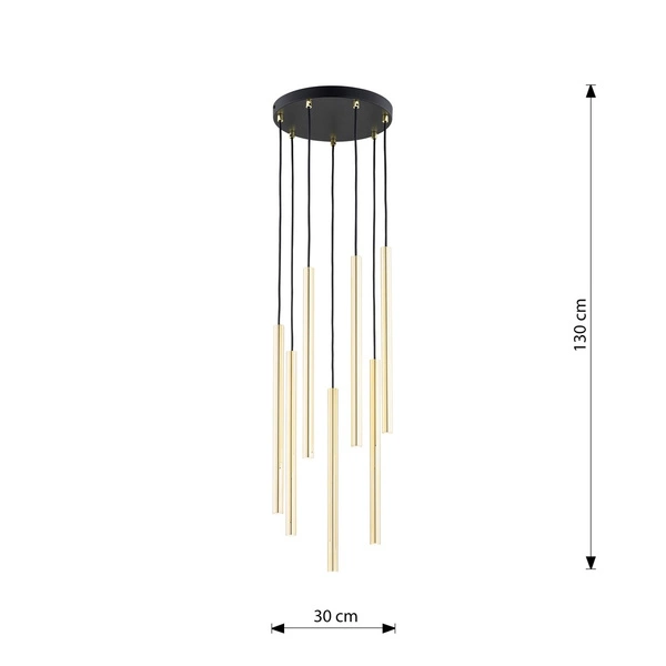 Lampa wisząca Emibig SELTER 7 PREMIUM GOLD 1332/7PREM