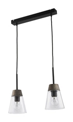 Nowoczesna Lampa wisząca DOMINO wys. 60cm 2xE27 15W IP20 | Szarny