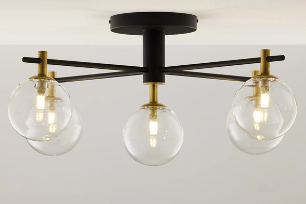 Nowoczesna Lampa sufitowa FIGARO wys. 34cm 5xG9 14W IP20 | Złoty