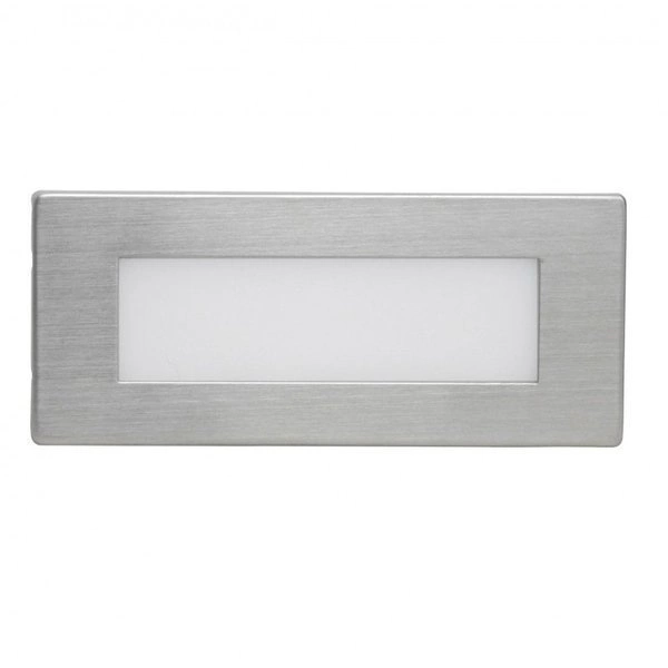 Zewnętrzna lampa wpuszczana nad schody i podjazd Mur Led Inox E 04 | szary inox